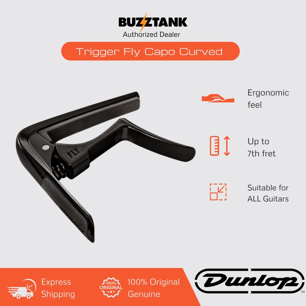 Dunlop - Capodastre Trigger Fly Satin Chrome Capodastres