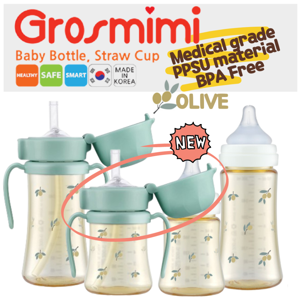 Qoo10 - Grosmimi Straw Sippy Cup/Water Bottle 200/300ml for Infant
