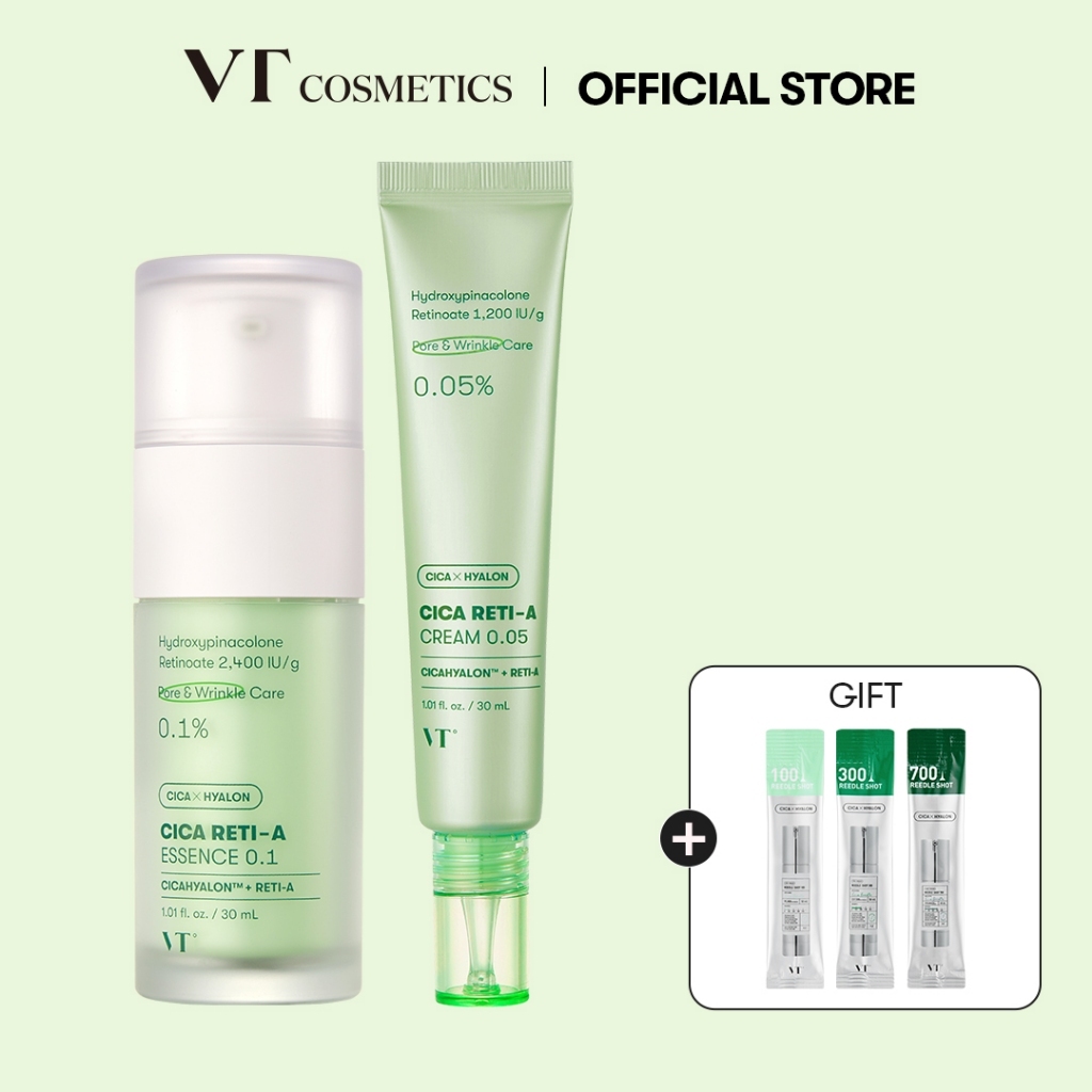 VT COSMETICS] [SET]Cica Retinol Essence 0.1/ Cream 0.05, Pure