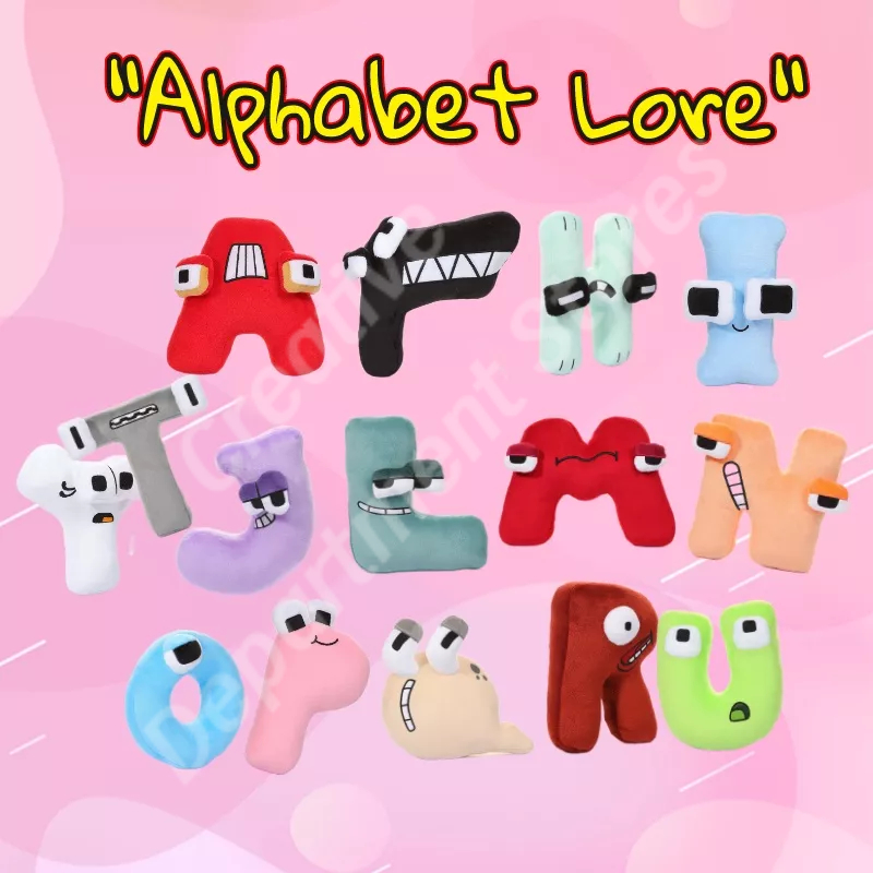 Alphabet Lore Key Chain Figure Toys Cute ABC Alphabet Ornament Bag Pendant  Cosplay Props Toys Keychain Keyring Children's GiftS