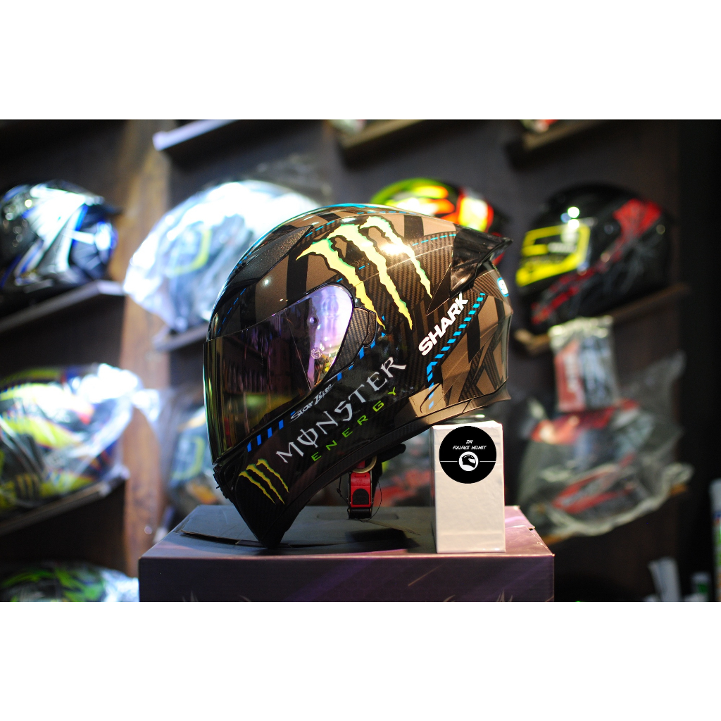 Royal M138 Shark Monster Helmet Fullface Blue Shopee Malaysia